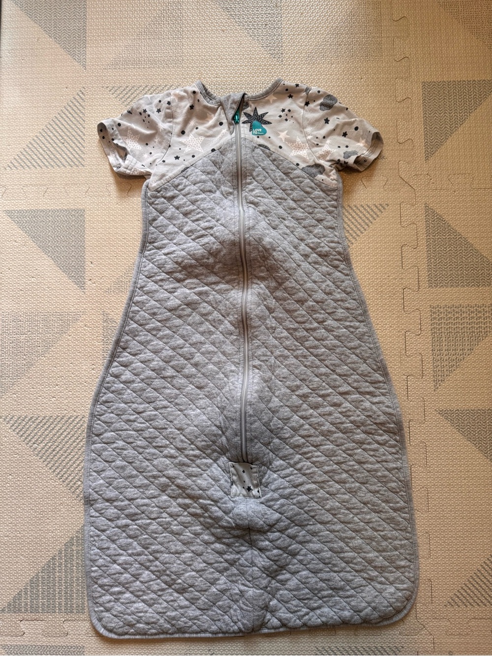 Love to Dream Grey Quilted Baby Sleepbag 1.0 TOG 6-18 Months - Never Used